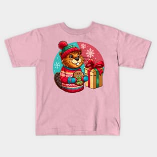 Funny Beavers Christmas Kids T-Shirt